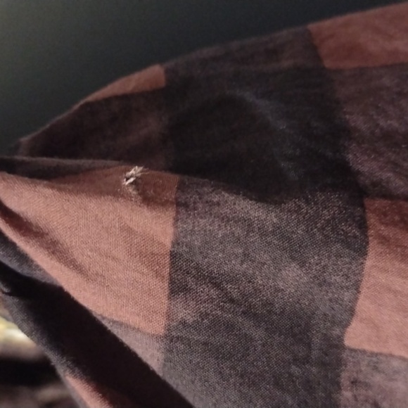 MADEWELL checkered top with embroidery size medium - Picture 3 of 12